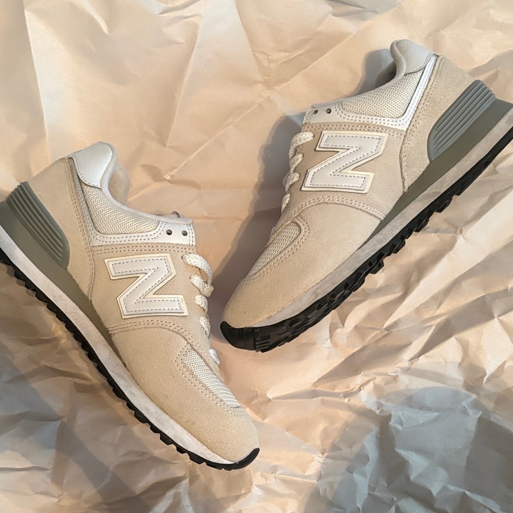 New Balance Gray and White Sneakers